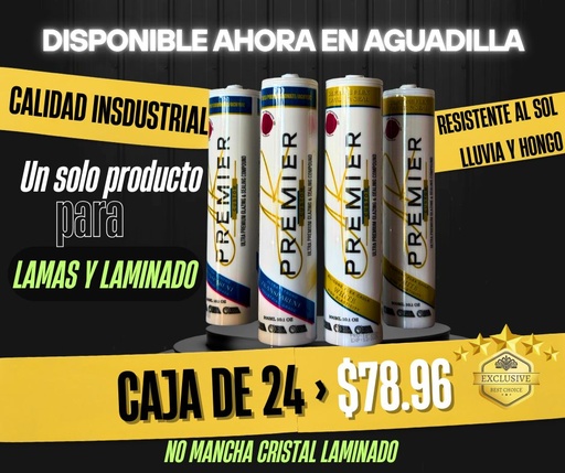 Premier 100% RTV Neutral Silicone (Caja de 24 ) 